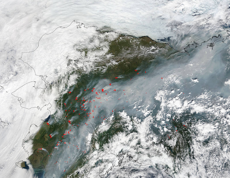 Illustration for article titled So Many Fires Are Burning In Alaska the Midwest Is Covered In Smoke